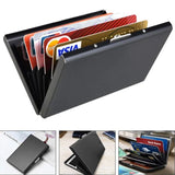 RFID-Blocking Metal Card Holder – Holds 6 Cards, Slim Anti-Theft & Pop-Up Design