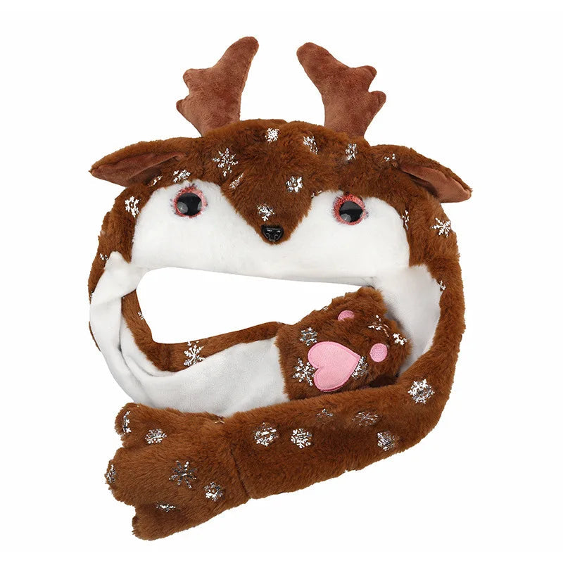 Cozy Plush Christmas Hat - Festive Holiday Party Accessory for Adults & Kids