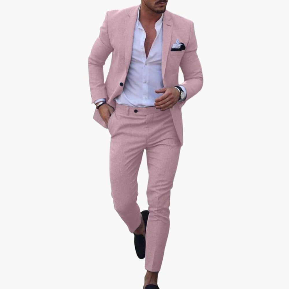Men's Two-Piece Suit – Wool Blend & Slim Fit