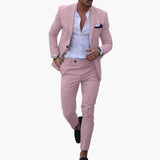 Men's Two-Piece Suit – Wool Blend & Slim Fit