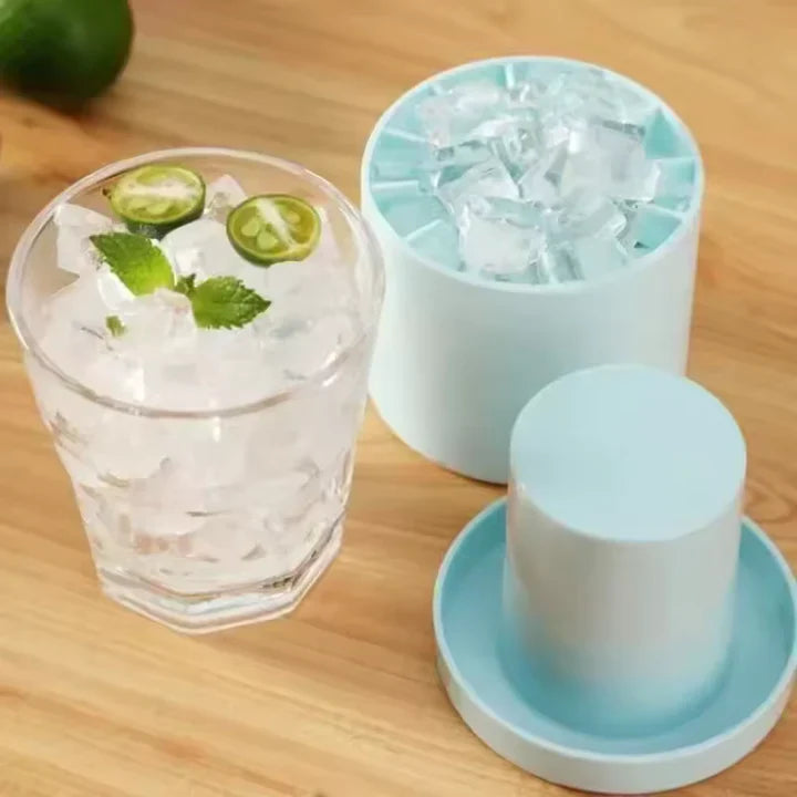 Silikon-Eiswürfelform für 6 große Eiswürfel – Perfekte Eiswürfel für Cocktails, Getränke & Partys