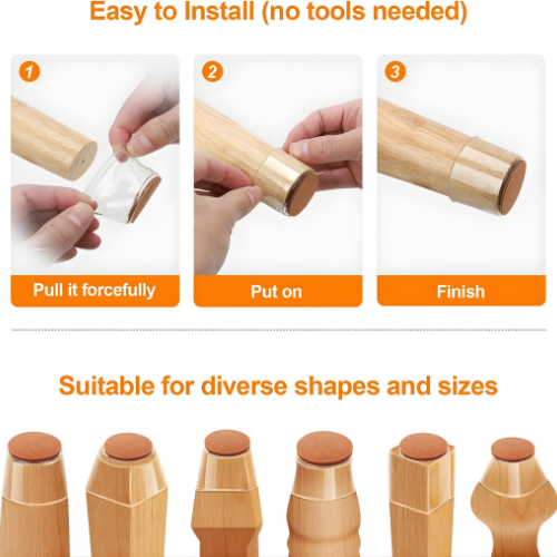 Möbelbein-Schoner mit Filzpads – Schützt Böden vor Kratzern | Ideal für Stühle, Tische & Möbel
