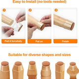 Möbelbein-Schoner mit Filzpads – Schützt Böden vor Kratzern | Ideal für Stühle, Tische & Möbel