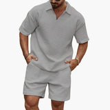 Men's Two-Piece Set – Quilted Structure & Half-Zip