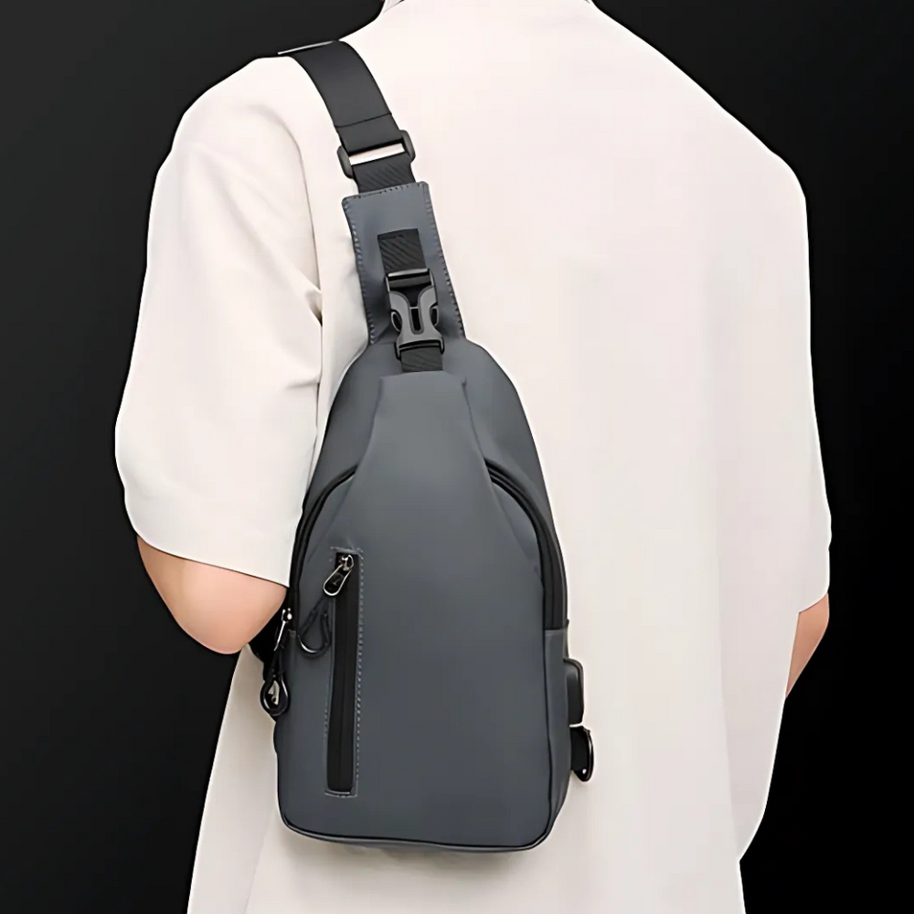 Unisex Anti-Theft Crossbody Bag – Waterproof Polyester, Hidden Pockets & Adjustable Strap