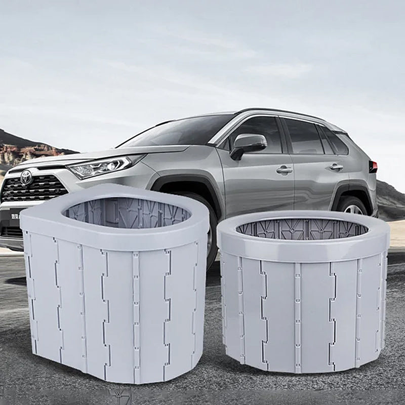 Portable Folding Camping Toilet – ABS Plastic, 180kg Capacity & 5cm Fold-Flat Design