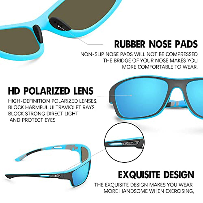 Polarized Sport Sunglasses – UV400 TAC Lenses, TR90 Frame & Unisex Fit