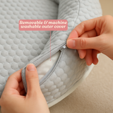 Orthopedic Cooling Cat Bed – Ice-Silk Surface, Foam Base & Raised Rim