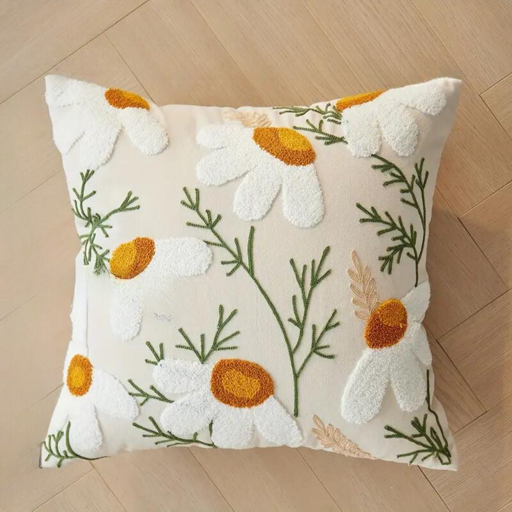 Enhanced Product Title: "Gestickter Blumen- und Botanik-Muster Kissenbezug – Elegante Dekoration für Ihr Zuhause" 

This title includes relevant keywords while also providing a clear description of the product's features and appeal.