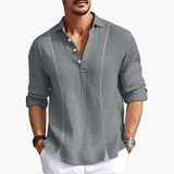 Men's Casual Button-Up Shirt – Long Sleeve, Breathable Fabric & Relaxed Fit