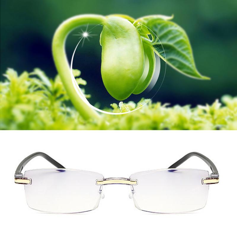 Reading Glasses with Blue Light Filter – Rimless TR90, 17g & +1.0 to +4.0