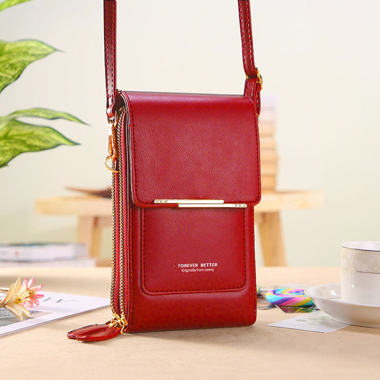 Women's Crossbody Bag – Touchscreen Window, RFID Protection & 3-in-1 Wear