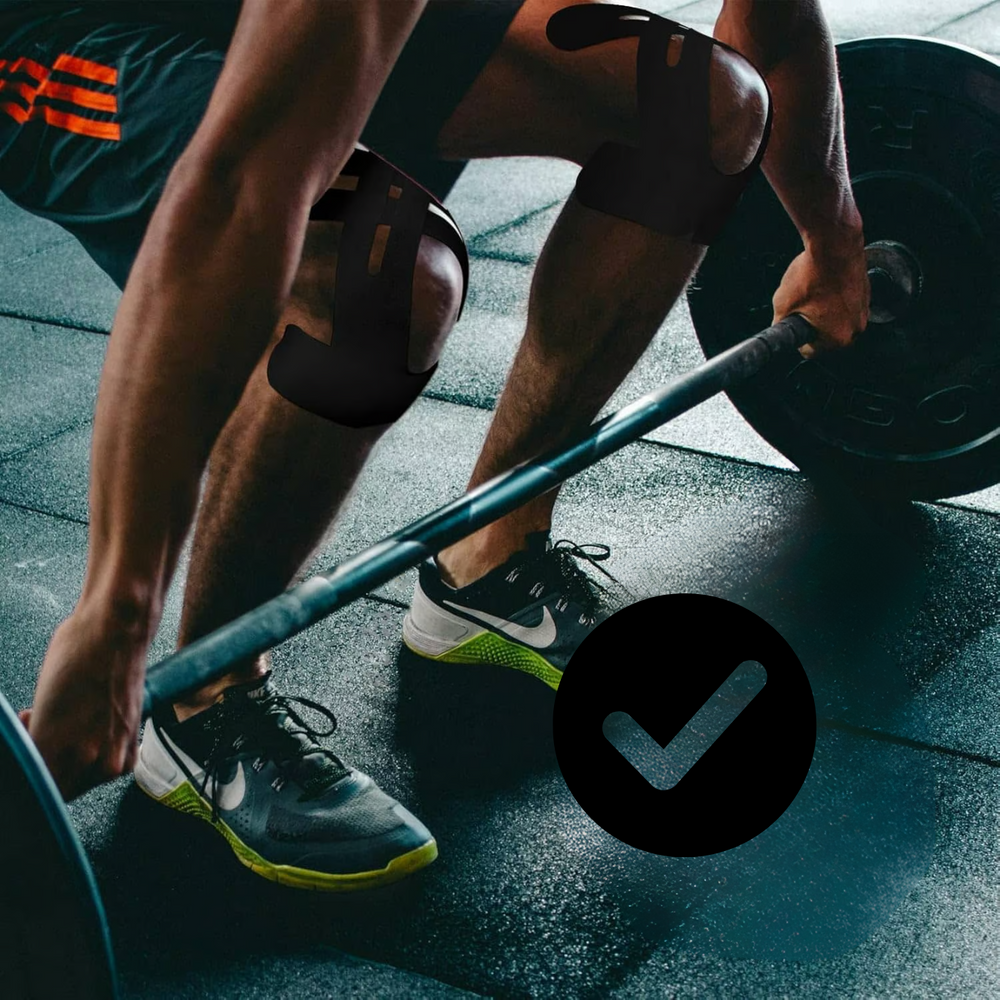 Kinesio-Tape vorgefertigtes Set für Knie
