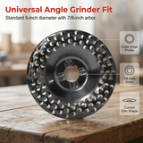 Wood Carving Grinding Disc – 125mm, Carbide Hollow Teeth, for Angle Grinders