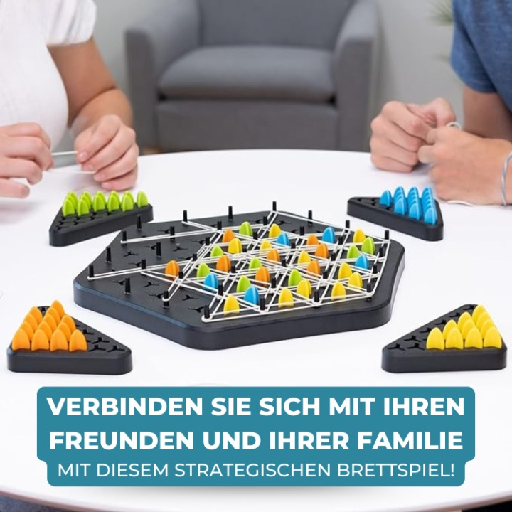 Triangle Chess Strategy Board Game – 2-4 Players, Chain Mechanic for Ages 8+