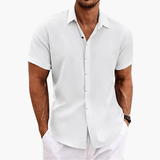 Men's Button-Up Shirt – Short Sleeve, Lightweight & Breathable