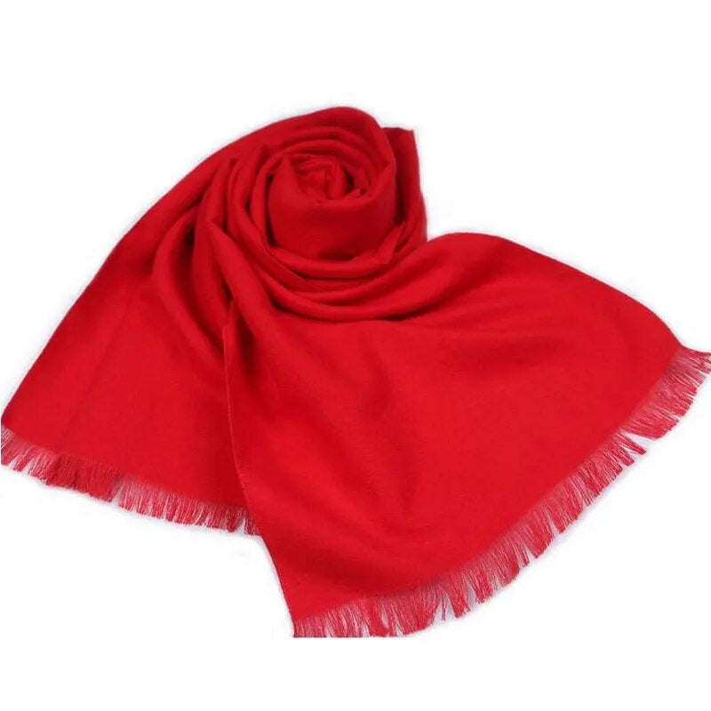 Decotic – Red Cashmere Scarf, Soft & Warm