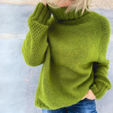 Enhanced Product Title: **Eleganza™ Angela Rollkragenpullover in Apfelgrün – Eleganter Damenpullover für stilvolle Looks** 

This title includes relevant keywords for better visibility while maintaining clarity and appeal.