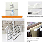 Extendable Trouser Hanger – Stainless Steel, 5 Slide-Out Bars & Non-Slip Tips