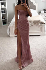 Glamorous Sequin Maxi Dress with Corset Design – Celeste