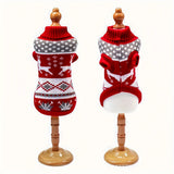 Cozy Knitted Christmas Sweater for Small Dogs - Festive Holiday Pet Apparel