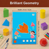 3D Geometric Learning Book for Kids – Interactive Pull-String Shapes, Early Math Aid
