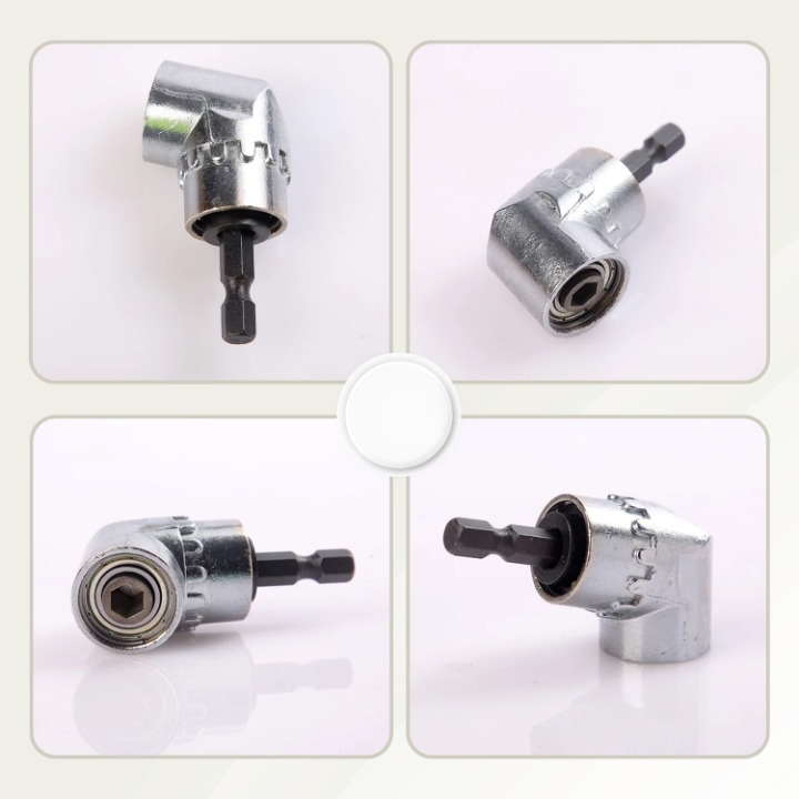 105° Right Angle Drill Adapter – 45-Steel, 6.35mm Hex Shank & Magnetic Bit Holder