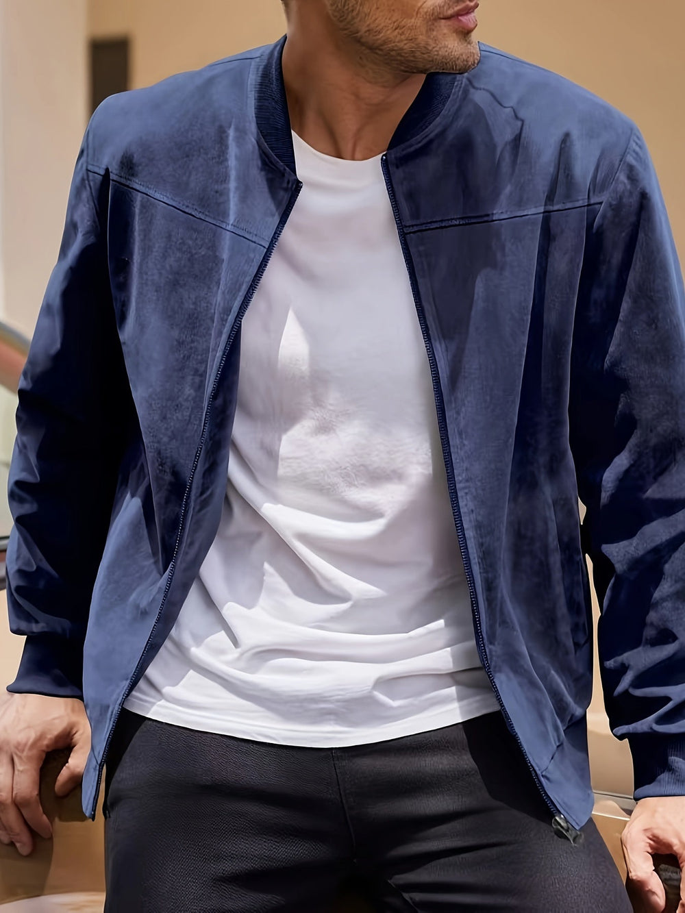 Enhanced Product Title: **Dex™ Klassische Wildleder-Zipperjacke für Herren – Stilvolle und Bequeme Lederjacke für jede Gelegenheit** 

This title includes relevant keywords and phrases that can improve visibility and attract potential customers while main