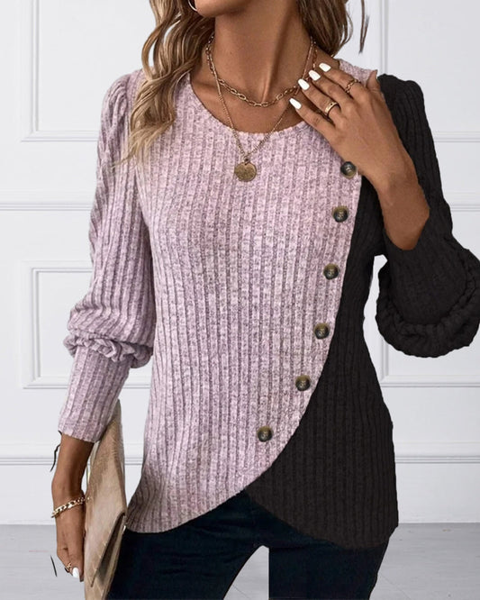 Women's Color-Block Casual Top