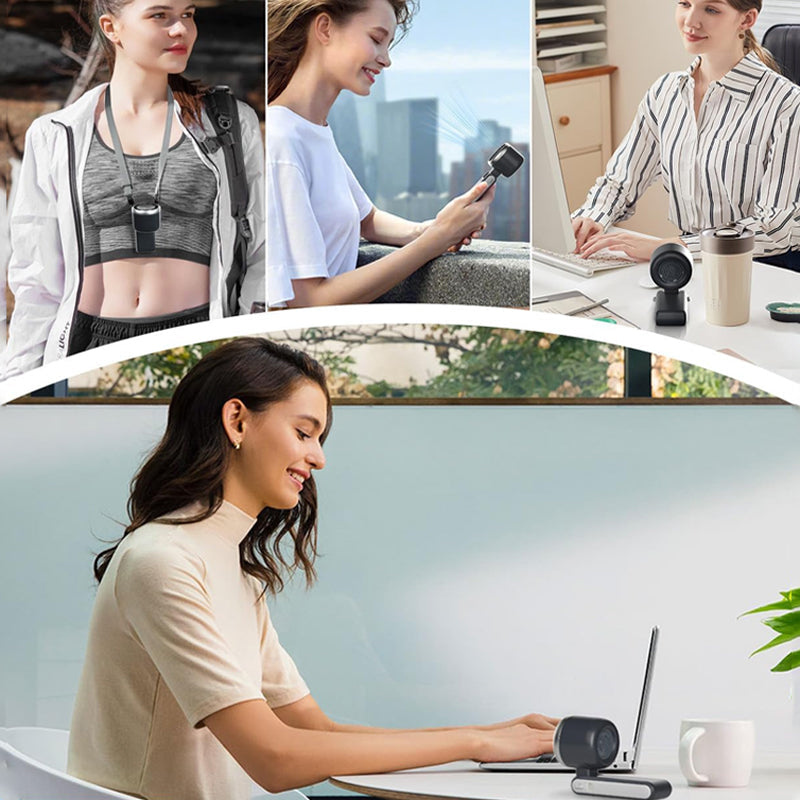 Foldable Handheld Fan – 5 Speed Settings, LED Display & USB-C Fast Charging