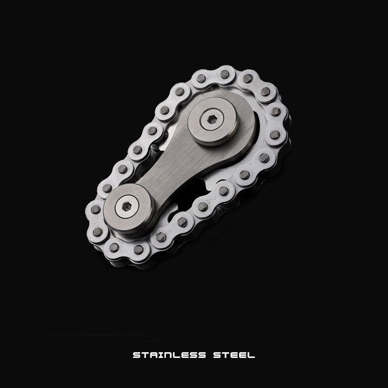 Stainless Steel Sprocket Fidget Toy – Stress Relief Spinner in Gold, Steel, Rainbow & Gray
