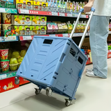 Folding Stair-Climbing Trolley Cart – 50/75L, Multi-Wheel & Collapsible