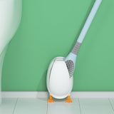 Toilet Brush with Holder – 360° Soft TPR Head, Long Handle & Wall-Mountable Base