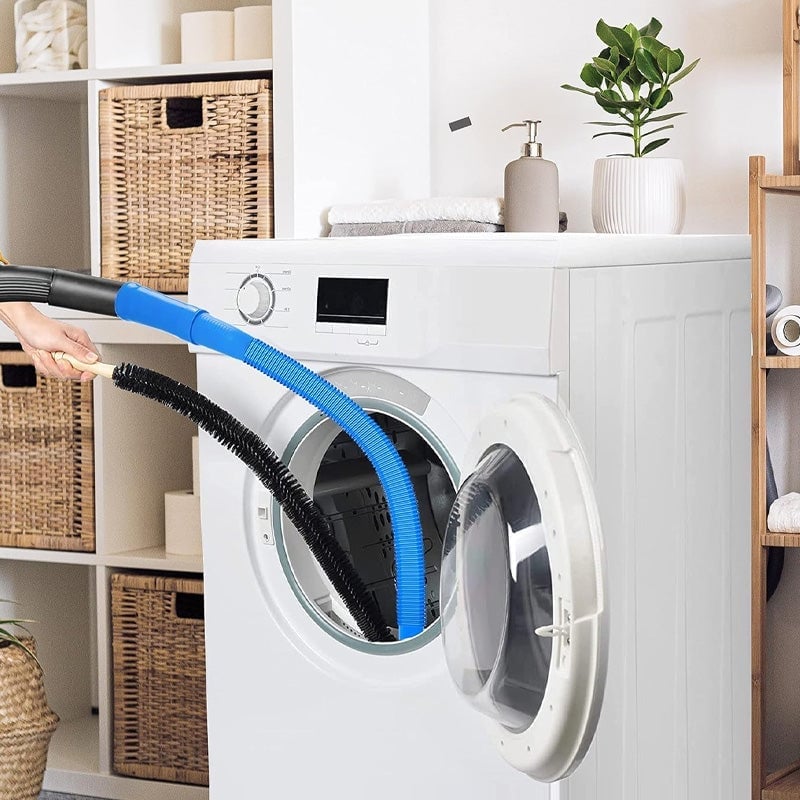 Dryer Vent Cleaning Kit – Flexible Lint Brush, Universal Vacuum Connector & EVA