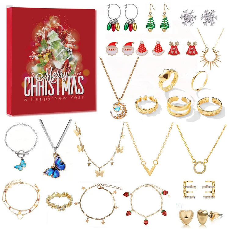 Livia Gold & Silver Jewelry Advent Calendar – Elegant Holiday Gift for Jewelry Lovers