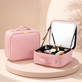 Makeup Case Travel Cosmetic Organizer Mothers Day LED Mirror Box