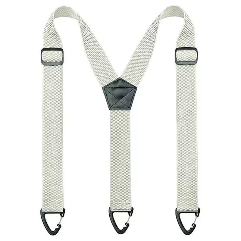 Men's Adjustable Y-Back Suspenders – 3.8cm Padded Straps, 120cm Length & Strong Clips