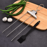 3er Grillspieß-Set mit Abstreifer – Ideal für BBQ, Grillen und Spießen