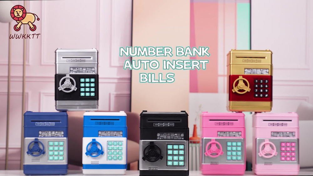 Electronic Money Bank with Code Lock – Sound & LED, Coins & Notes, ABS