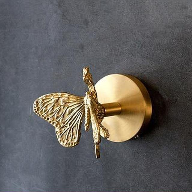 Brass Wall Hooks – Solid Brass, Animal Head Design & Gold Finish