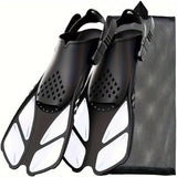 Adjustable Snorkel Fins – Short Blade, Open-Heel, Unisex S/M & L/XL