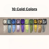 10-Color Pearl Shine Pigment Set with Mixing Palette - Vibrant Art Supplies for DIY Crafts & Painting