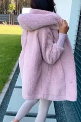 Sabrina Women's Plush Hooded Jacket - Cozy & Stylish Outerwear for Cold Weather