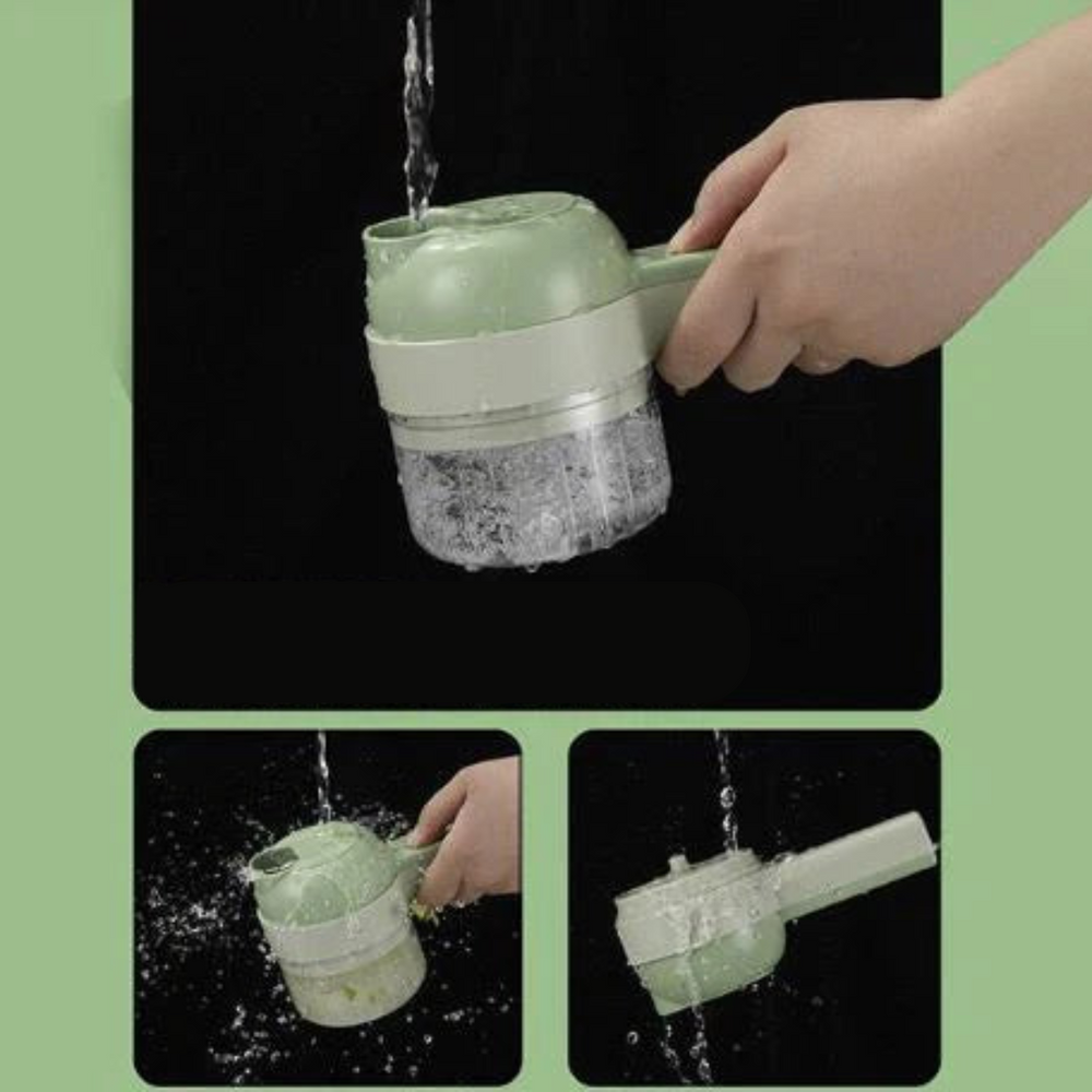 Enhanced Product Title: "4-in-1 Elektrischer Zerkleinerer mit USB-Ladefunktion – Multifunktionales Küchengerät für schnelles Zerkleinern, Hacken und Mixen" 

This optimized title includes relevant keywords and provides more context about the product's fun