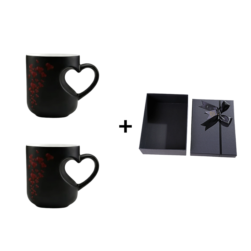 Color-Changing Heart Ceramic Mug – 400ml, Heat-Reactive Design & Heart Handle