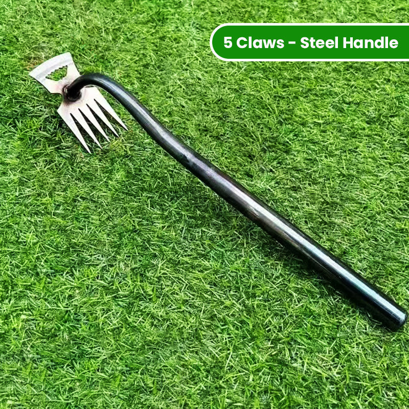 Stainless Steel Weed Remover – Ergonomic Grip, 39.5cm & 5/6/11 Claw Options