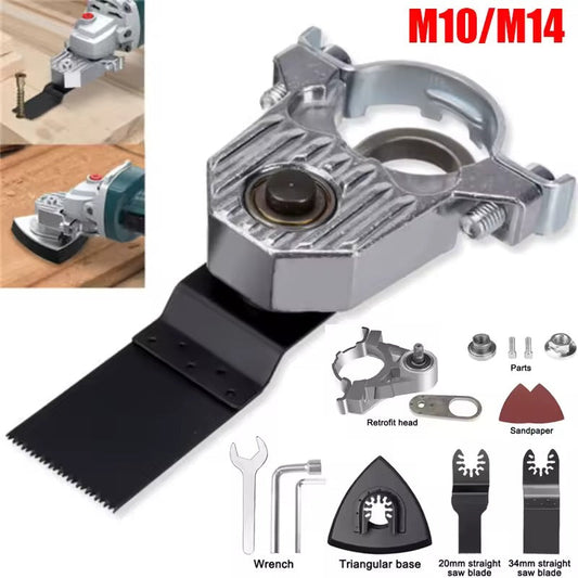 Angle Grinder Multitool Adapter – M10/M14, Metal & Saw Blade Attachment