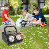 Bubble Machine – 26 Nozzles, 2000+ Bubbles/Min & Rechargeable Portable