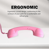 Retro Phone Handset – Ergonomic ABS, USB Plug & Play & Built-in Controls