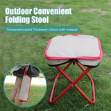Folding Camping Stool – Stainless Steel, Holds 100kg, Compact 26×6cm, Portable